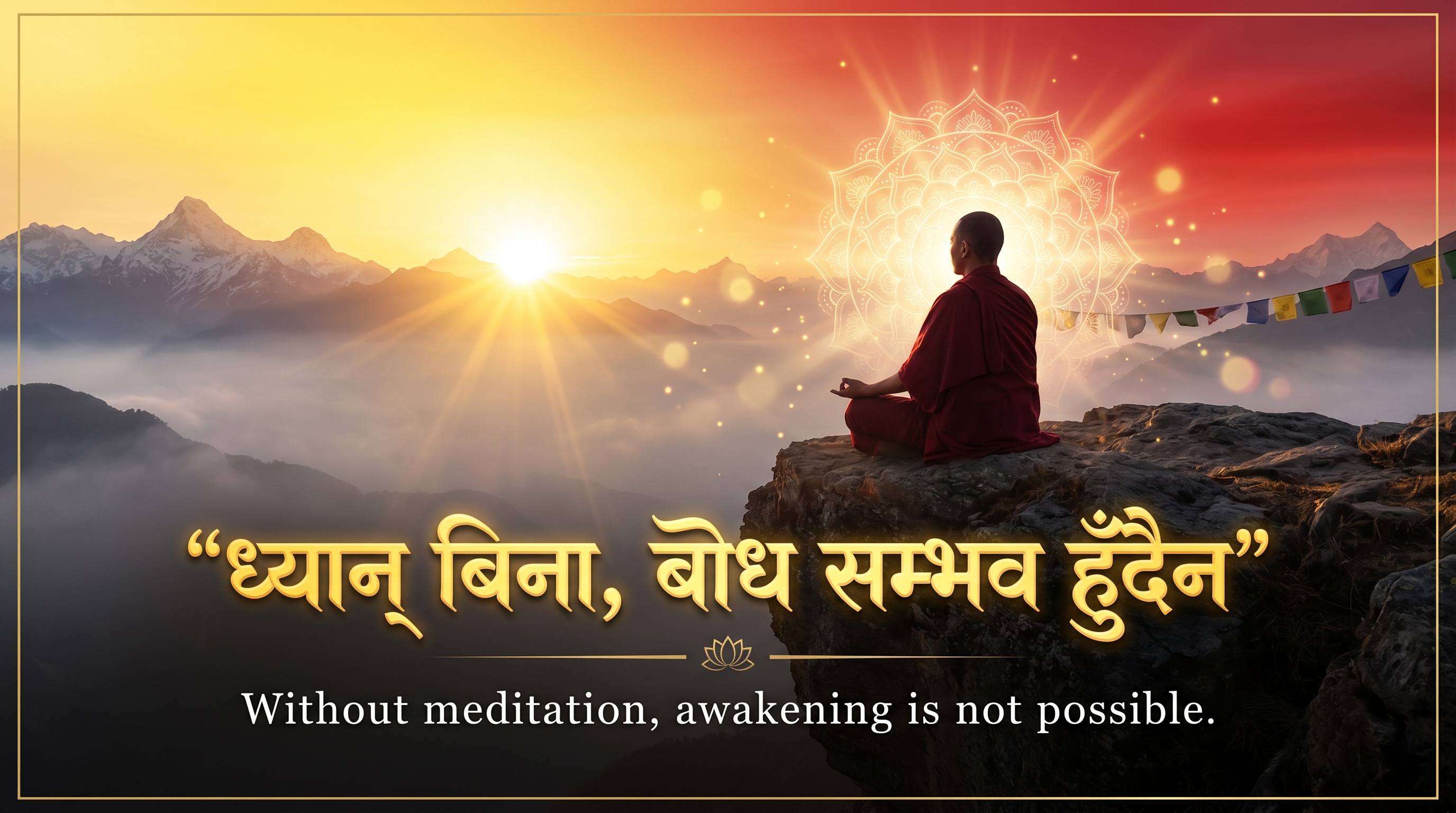 Without meditation, awakening is not possible